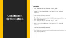 Company Conclusion Presentation Slide Template Design